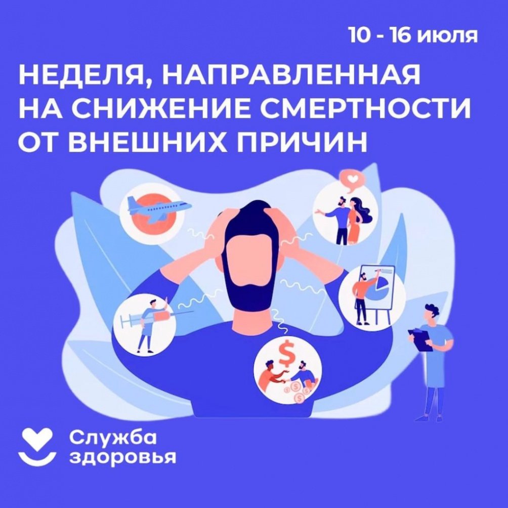 С 10 – 16 ИЮЛЯ НЕДЕЛЯ, НАПРАВЛЕННАЯ НА СНИЖЕНИЕ СМЕРТНОСТИ ОТ ВНЕШНИХ ПРИЧИН